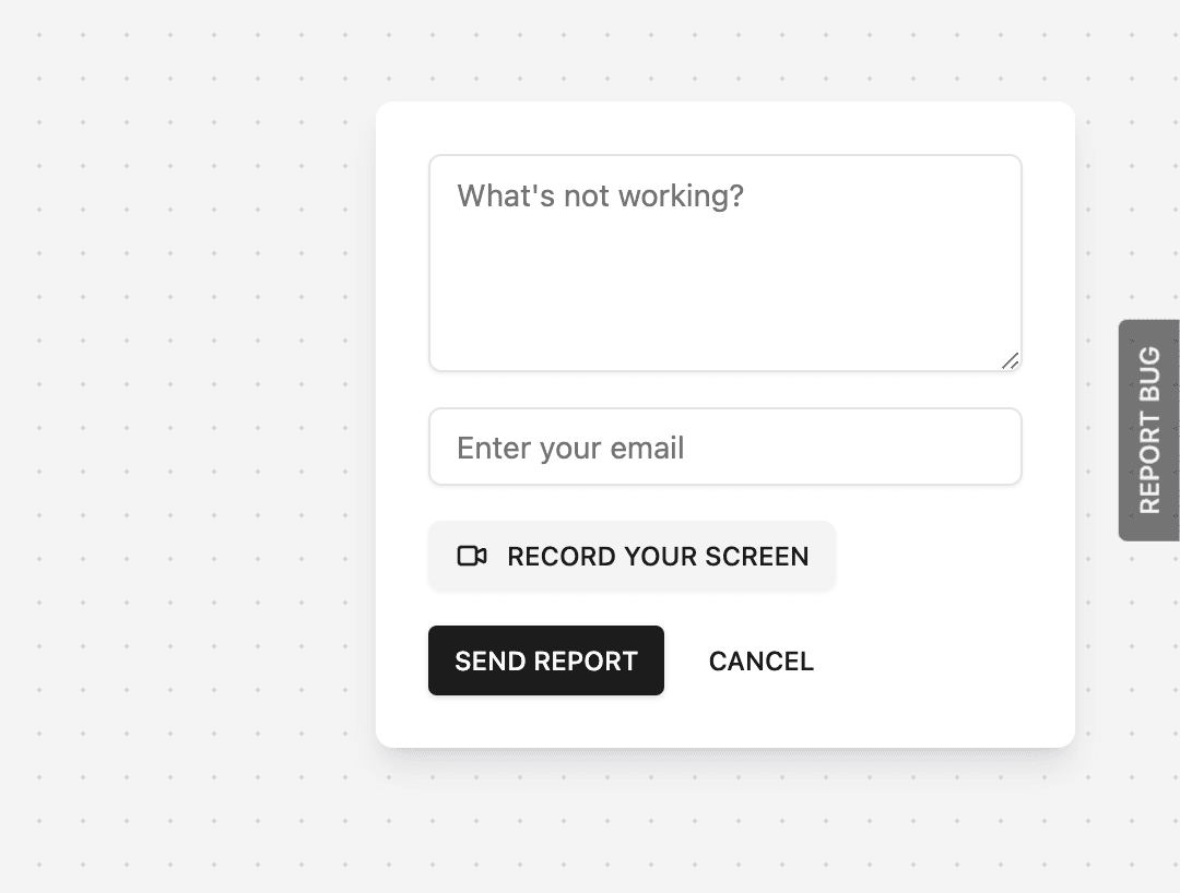 Bug-reporting Widget